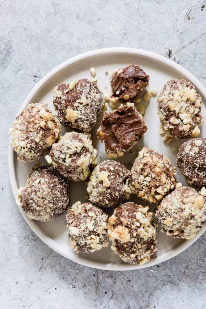 Easy 3 Ingredient Fat Bombs on a Marble Countertop